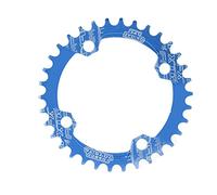 Glomora FMFXTR Bike Narrow Wide Chainring Bicycle 104 BCD 34T Round Single Chainring for Mountain Bicycle Road Bike (Blue)