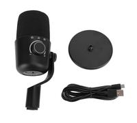 Glomora Gaming Microphone Streaming Microphone Condenser Mic with Colorful Ambient Light Adjustable Gain USB C Interface Built in HIFI Sound Card for PC Gamers Live Streamers