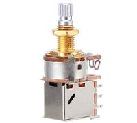 Glomora Guitar Control Pot, A500k Push Pull Potentionmeter Volume Tone Switch Pots Shaft 18mm for Guitar Bass Accessories (Gold)