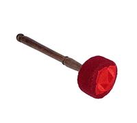 Glomora Hard Wood Felted Striker, Handmade Hard Wood Multi Purpose Tibetan Buddhism Singing Bowl Mallet Striker Stick for Meditation Chakra Healing Prayer and Yoga (Light Blue) (Four-petal lotus red)