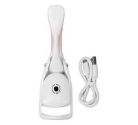 Glomora Heated Eyelash Curlers, Portable Rechargeable Long Lasting Eye Lashes Curling Tool, 3 Temperature Settings, Curling 24 Hours Long Lasting, for Women Girls Gift (White)