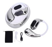 Glomora Language Translator Earbuds 5.4 2 Way Real Time 144 Languages Translation Device for Business Calling Travel Learning XG99 (Plata blanca)
