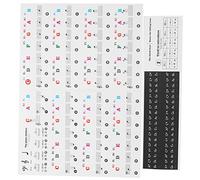Glomora Piano Key Sticker, Electronic Organ Universal Keys Transparent Notation Paster Decoration for 88 61 54 49 37 Keys, Removable Piano Keyboard Note Labels (Color Type)