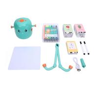 Glomora Smart Drawing Robot Educational Painting Learning Robot with Learning Word Cards Colored Pens for Girls Boys Over 5 Years Old (Light Green)