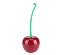 Glomora Toilet Brush with Holder, Creative Lovely Cherry Shape Hideaway Compact Lavatory Brush, with Solid Long Handle, Deep Cleaner Toilet Brushes with Flexible Bristles, for Lavatory Bathroom(Red)