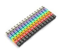 Glomora Wire Number Tube Cable Marker Set,Durable Bright Colorful Clip On Design for Electrical Wiring Organization (150pcs KCM-1.5MM 1.5 Square Meters)