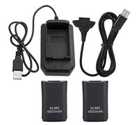 Glomora X-box 360 Rechargeable Battery Pack, 4800mAh with USB Charging Cable and Base, Reliable Backup Battery for Uninterrupted Gaming