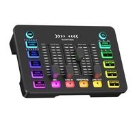 Glomtheia Gaming Sound Board Audio Interface Voice Changer for PC PS4 PS5 Streaming Mixer Soundboard Compatible with XLR Condenser/Dynamic Microphone