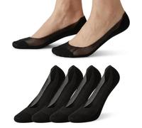 GloNest No Show Socks Women, 2 Pairs Non Slip Invisible Socks for Ladies, Cotton Breathable Ultra Low Cut Shoe Liners Footsies for Loafers Flats Pumps Trainers (UK 4-7)