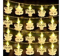 Glooglitter Diwali String Lights, 20 ft 40 LED Battery Operated Diya Lights Diwali Decorations Indian Window String Lights for Diwali Wedding Party Indoor Outdoor Bedroom Decor
