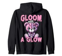 Gloom With A Glow Sad Cute Pastel Bear Zip Hoodie