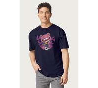 Gloomy Bear Men's The Naughty Grizzly Bites Pity Kanji Anime T-Shirt in Navy | Size: 2XL Gloomy Bear Navy 2XL