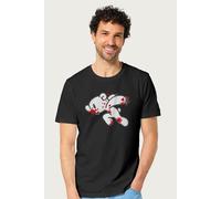 Gloomy Bear Men's White The Naughty Grizzly Dashing Anime T-Shirt in Black | Size: Large Gloomy Bear Black L