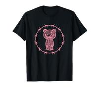 Gloomy Bear The Naughty Grizzly Barbed Wire Circle Halloween T-Shirt