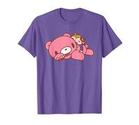 Gloomy Bear The Naughty Grizzly & Pity Relaxing Anime T-Shirt, Men, Purple Heather, 3X-Large