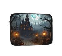 Gloomy Castle and Witch Laptop Sleeve for Women Men, 12 Inch Waterproof Laptop Bag Lightweight Notebook Computer Cover Bag