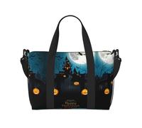 Gloomy Castle and Witch Printed Women's Tote Bag Portable Crossbody Bag Suitable for Gym Workouts Commuting and Travel