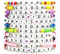 GLOONITY Korean Pop Bracelets with 1 Random Character Card, KPDH Merch, Birthday Party Favors, Ideal Korean Pop Gift for Fans/BFF on Christmas Birthday Party, Cosplay Outfits Accessories