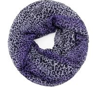 Gloop Women's Scarf Light Loop Tube Scarf Various Colours Scarf with Leo Pattern, purple, One size