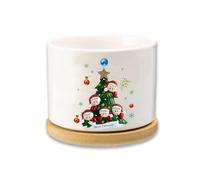 Glooraca Christmas Planter Pot Personalised Name Flower Planters Pots Ceramics Pots Family of 2/3/4/5/6/7/8 Personalized Gift for Christmas (5 Names)
