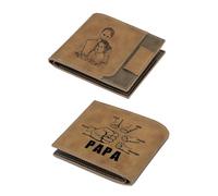 Glooraca Personalised Gifts for PAPA Custom Wallet for PAPA Photo Leather Wallets for Men Personalised PAPA Gifts for Fathers Day Birthday Christmas (5 Names)