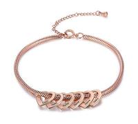 Glooraca Personalised Women Bracelets Personalised 2 to 6 Names Ankle Bracelet Engraved Heart Ankle Bracelets Gifts for Her Women Wife Mum Girlfriends Family