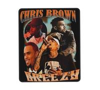 GLOPANTE Brown Singer Chris Multifunctional Mouse Pad Full-width Printed Design Mouse Pad Precision Stitched Edges Non-slip and Wear-resistant 7.9 x 9.5 in
