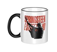 GLOPANTE Bruce Singer Springsteen-Rock Drinking Cup Ceramic Coffee Mug with Handle 11 Oz Relaxing Coffee Cup