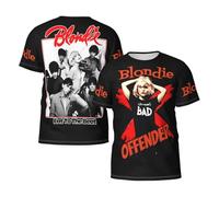 GLOPANTE Men's Debbie Singer Harry-Music Band Summer T-Shirt Multi-Sided Graphic Short-Sleeve Novelty Cool Shirts Multicoloured 3XL