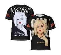 GLOPANTE Men's Debbie Singer Harry-Music Band Summer T-Shirt Multi-Sided Graphic Short-Sleeve Novelty Cool Shirts Multicoloured S