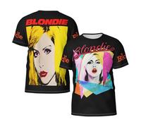 GLOPANTE Men's Debbie Singer Harry-Music Band Summer T-Shirt Multi-Sided Graphic Short-Sleeve Novelty Cool Shirts Multicoloured 3XL
