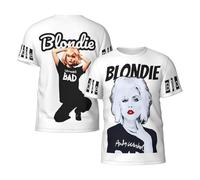 GLOPANTE Men's Debbie Singer Harry-Music Band Summer T-Shirt Multi-Sided Graphic Short-Sleeve Novelty Cool Shirts Multicoloured XXL