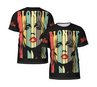GLOPANTE Men's Debbie Singer Harry-Music Band Summer T-Shirt Multi-Sided Graphic Short-Sleeve Novelty Cool Shirts Multicoloured XL