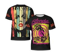 GLOPANTE Men's Debbie Singer Harry-Music Band Summer T-Shirt Multi-Sided Graphic Short-Sleeve Novelty Cool Shirts Multicoloured 3XL