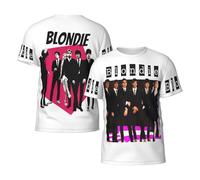 GLOPANTE Men's Debbie Singer Harry-Music Band Summer T-Shirt Multi-Sided Graphic Short-Sleeve Novelty Cool Shirts Multicoloured M