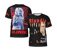 GLOPANTE Men's Debbie Singer Harry-Music Band Summer T-Shirt Multi-Sided Graphic Short-Sleeve Novelty Cool Shirts Multicoloured XXL
