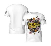 GLOPANTE Men's Ma*c* Music Band Fleetwood Summer T-Shirt Multi-Sided Graphic Short-Sleeve Novelty Cool Shirts Multicoloured S