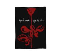 GLOPANTE Mode Music De&PE&Che band Printed Flannel Blankets Anti-Pilling & Durable Quilts Multiple Sizes for Bedding Camping & Travel multicoloured 80"x60"