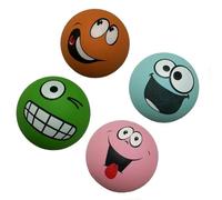 Gloperti Squeaky Dog Toys, Soft Rubber Balls with Squeakers, Interactive Fetch Play for Puppy Small Pets Pack of 4