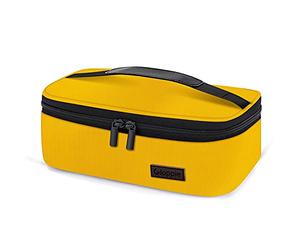 Gloppie Mini Lunch Box Small Lunch Bag Compact Lunch Boxes for Men Women Insulated LunchBag Thermal Lunch Pail Petty Bento Box Bag Reusable Sandwich Containers Snack Box, Lemon Yellow