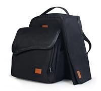 Gloppie Nappy Changing Backpacks Large Capacity Diaper Bag Changing Back Pack Waterproof Travel Tote Bags Detachable for Baby Care for Mom and Dad, Black