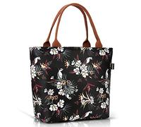 Gloppie Reusable Insulated Lunch Bag for Women Cooler Tote Water-Resistant Lunch Box Meal Prep Kit 9L for Work Office Business, White Flower