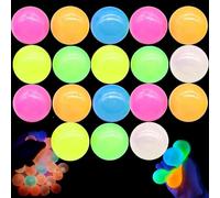 Glorbes Balls, 12 Pack Glorbs Sticky Balls, Sensory Balls Squishy Balls, Glow in the Dark Stress Balls That Stick, The Sticky Balls Bounce Back to You, Relax Toy Balls for Ceiling & Wall(18Pack)