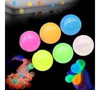 Glorbes Balls, 12 Pack Glorbs Sticky Balls, Sensory Balls Squishy Balls, Glow in the Dark Stress Balls That Stick, The Sticky Balls Bounce Back to You, Relax Toy Balls for Ceiling & Wall(6Pack)