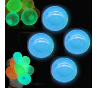 Glorbs Ball, 4 Piece Glorbs Sticky Balls for Ceiling, Glowing in The Dark Stress Relief Ball, Throw at Ceiling Ball Senory Fidget Toy, Bounce Back to You Squeeze Squishy Ball, for Kids & Adults