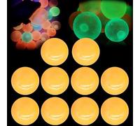 Glorbs Balls - 10 Pack Glows in the Dark Sticky Balls, Sticky Glows Balls for Ceiling, Sticky Glows Stress Balls Fidget Toys, Stress Relief Sensory Toys Sticky Ceiling Balls (Orange, 6CM / 2.36In)