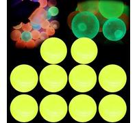 Glorbs Balls - 10 Pack Glows in the Dark Sticky Balls, Sticky Glows Balls for Ceiling, Sticky Glows Stress Balls Fidget Toys, Stress Relief Sensory Toys Sticky Ceiling Balls (Yellow, 6CM / 2.36In)