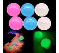 Glorbs Balls, 6CM Glows In the Dark Ceiling Balls, Glow Sticky Balls, Sticky Balls to Throw at Ceiling, Luminous Stress And Anxiety Relief Sticky Ceiling Balls, Stress Balls for Kids and Adults (6pcs)