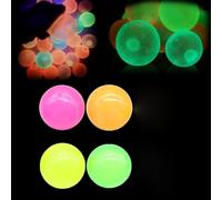 Glorbs Balls,Ceiling Balls,Bounce Back to You,Glow in The Dark Sticky Balls That Stick to The Ceiling,Colorful Bounce Back Glorbs Balls,Night Fluorescent Sticky Wall Balls Stress Relief Balls (4 Pcs)