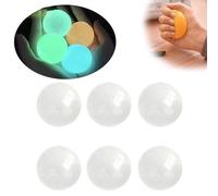 Glorbs Sticky Balls - 6 Pack Glow in the Dark Lumi Balls for Ceiling & Wall, Stress Relief for Kids and Adults (White 6pcs)